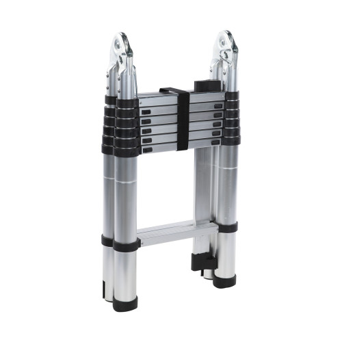 Scara telescopica dubla Detoolz, inaltime maxima 4.4m, 14 trepte, greutate maxima suportata 150 kg