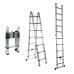 Scara telescopica dubla Detoolz, inaltime maxima 4.4m, 14 trepte, greutate maxima suportata 150 kg