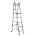 Scara telescopica dubla Detoolz, inaltime maxima 4.4m, 14 trepte, greutate maxima suportata 150 kg