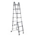 Scara telescopica dubla Detoolz, inaltime maxima 4.4m, 14 trepte, greutate maxima suportata 150 kg