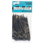Set 100 bride plastic Detoolz 2.5x100mm UV NEGRU