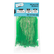 Set 100 bride plastic Detoolz 2.5x100mm UV VERDE