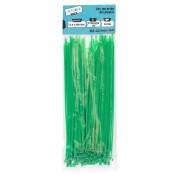 Set 100 bride plastic Detoolz 2.5x200mm UV VERDE