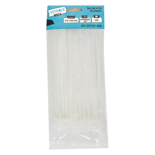Set 100 bride plastic Detoolz 4.8x200mm UV ALB