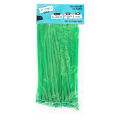 Set 100 bride plastic Detoolz 4.8x200mm UV VERDE