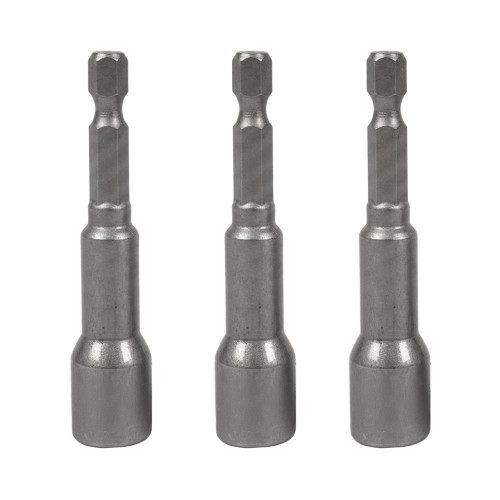 Set 3 tubulare Detoolz, prindere hexagonala 1/4", dimensiuni 8mm * 65mm, magnetice