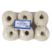 Set 6 ghem sfoara bumbac Micul Fermier, 100gr, culoare alb