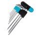 Set chei imbus Detoolz, 10 bucati, maner T, dimensiuni 1.5mm/2mm/2.5mm/ 3mm/4mm/5mm/6mm/8mm/9mm/10mm, material Cr-V