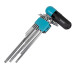 Set chei imbus Detoolz, 10 bucati, maner T, dimensiuni 1.5mm/2mm/2.5mm/ 3mm/4mm/5mm/6mm/8mm/9mm/10mm, material Cr-V