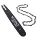 Set lama si lant drujba Detoolz, lungime 14'', pas 3/8'', grosime 1.3mm, 50 pinteni, 25 dinti, full chisel