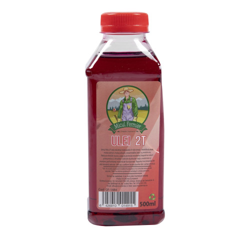 Ulei amestec 2T Micul Fermier, Rosu, 0.5L