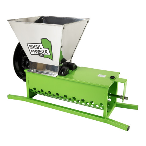 Zdrobitor struguri manual Micul Fermier, cuva 30L, capacitate maxima de productie 600 Kg/h, cu desciorchinator